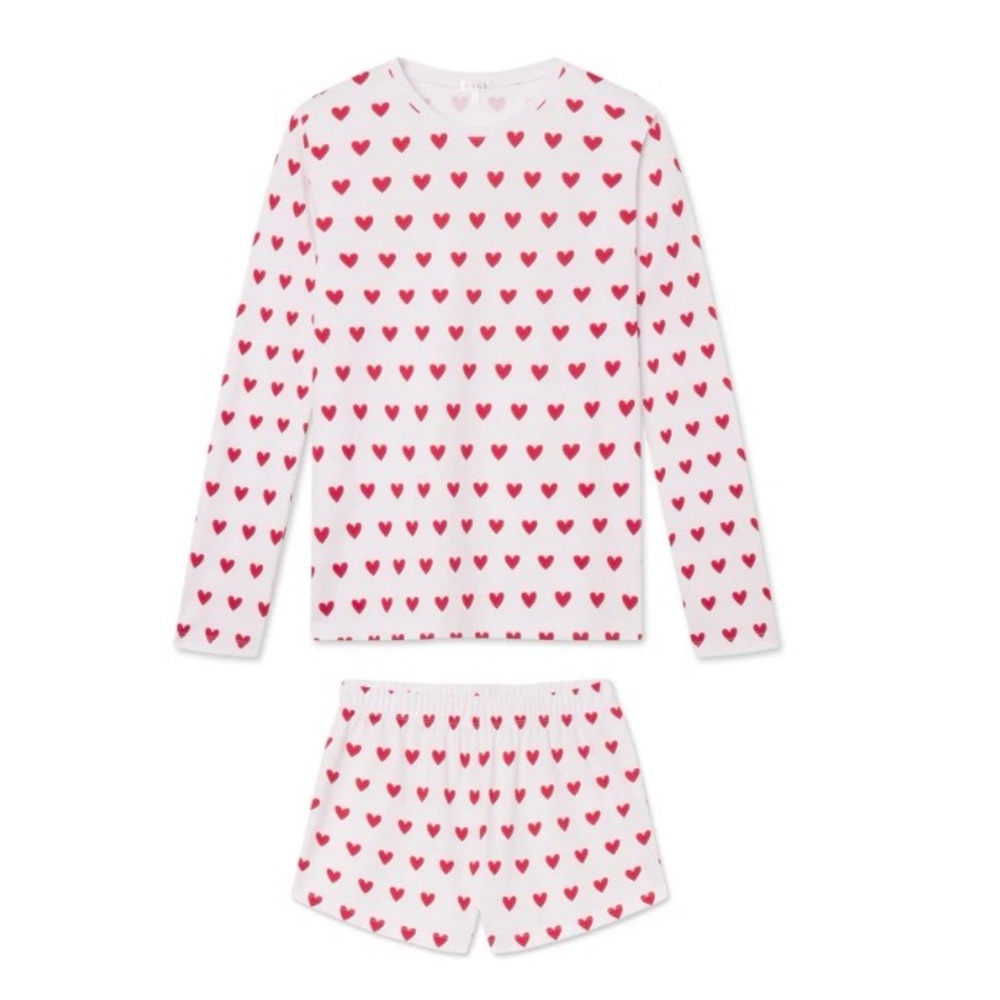 Lake Pajamas Valentine’s Day Long Sleeve Shorts Set MEDIUM